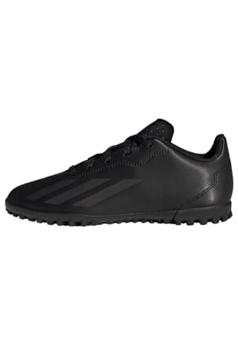 Image of adidas - Unisex Kids X Crazyfast.4 Turf Football Boots, Black (Core Black/Core Black/Core Black), 19.0 cm