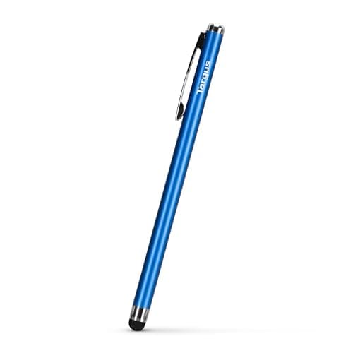 Image of Targus Slim Stylus Pen for Tablets and Smartphones, Apple iPad, Samsung Galaxy and ALL Touchscreen devices with Slim Durable Rubber Tip, Metallic Blue (AMM1203US), Small