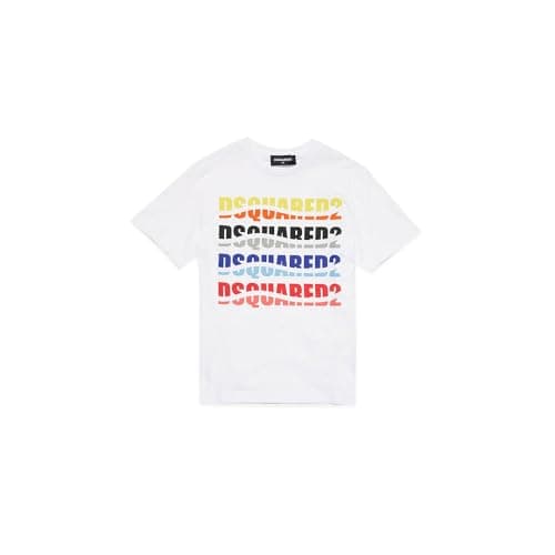 Image of DSQUARED2 Kids Relax Short Sleeve T-Shirt 14 Years White