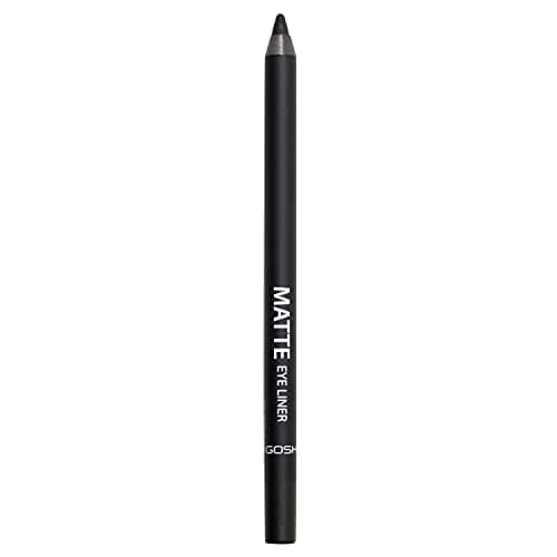 Image of GOSH Black Eyeliner Matte I Waterproof Eyeliner Pencil I Soft & Creamy for Easy Application I Highly Pigmented Eye Pencil I Longlasting & Transferproof I Vegan & Perfume-free I 002 Matt Black
