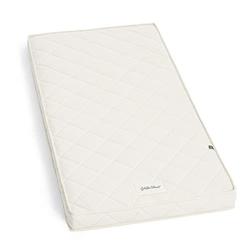 Image of The Little Green Sheep Twist Cot Bed, Breathable Mattress (for Boori Crib), 77 x 132 cm, Coconut Coir, Cotton, Wool, Latex, Colour, To fit 77cm x 132cm