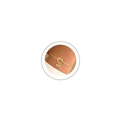 Image of TINGN Birthday Gifts for Women Girls, 14K Gold Plated Heart Initial I Bracelets for Womens Love Knot Bangles Heart Bracelet for Womens Personalised Gold Initial Bracelets for Women Girls Jewelry Gifts