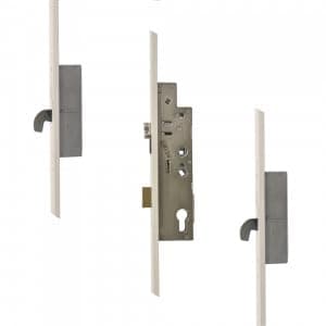 Image of FULLEX Crimebeater 44mm Lever Operated Latch & Deadbolt Twin Spindle - 2 Hook - 35/92-62 - 44mm Faceplate