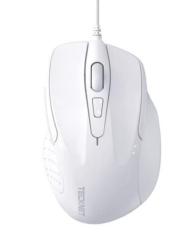 Image of TECKNET USB Wired Mouse, 6400 DPI Mice with 6-Button, Optical Computer Mouse with Ergonomic Design for Laptop, Chromebook, PC, Desktop, Mac, Notebook