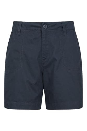 Image of Mountain Warehouse Bayside Womens Shorts - Lightweight Ladies Short Pants with UPF 50+ & Lots of Pockets - Spring Summer, Beach, Walking, Hiking & Outdoors Navy (Organic) Women's Size 16