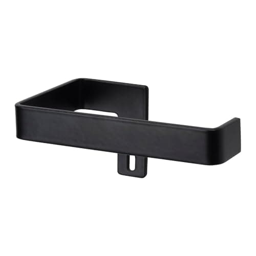 Image of Nicoman Toilet Roll Holder Wall Mounted, Matte Black Toilet Paper Holder, Rustproof Metal Bathroom Tissue Holder, Industrial Modern Design, Easy Installation
