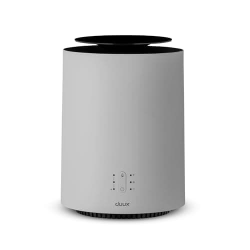 Image of DUUX Threesixty 2 Electric Heater, Smart Heater, Light Grey, Multi-Direction Fan Ceramic Heater, 1800W Energy Efficient Heater, Overheat & Tip Over Protection, 30m² Rooms, Alexa & Google Assistant