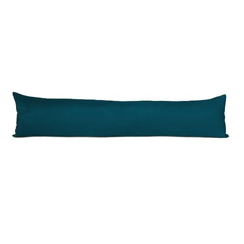 Image of Lancashire Textiles Luxury Faux Suede Door Draught Excluder/Stopper Sausage Perfect For Retaining Heat in Colder Months, Excellent Insulators – Teal, 85 x 20cm (34 x 8 inch)
