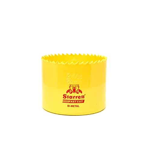 Image of Starrett HSS Bi-Metal Hole Saw - FCH0256 Fast Cut Extra Cobalt Hole Saw - For Stainless Mild Sheet Wood Plastic Various Materials - 59mm