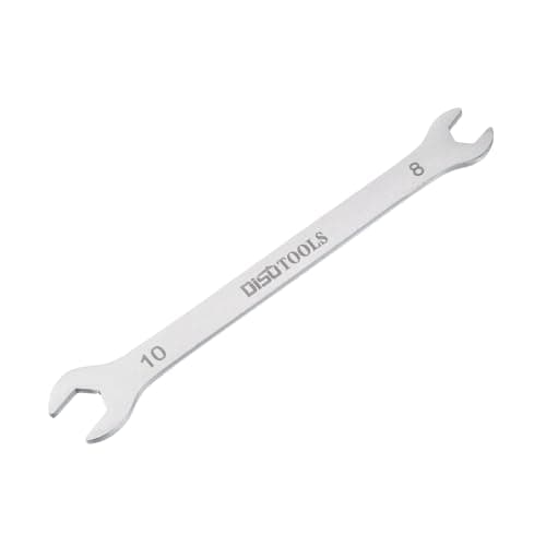 Image of sourcing map Thin Open End Wrench 8mm x 10mm Metric Sandblasting Plated 3cr13 Stainless Steel, Double Ended Slim Spanner for Household Maintenance and General Repairs