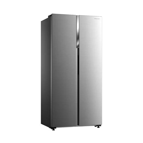 Image of Cookology CSBS460IX 460 Litre Freestanding American Side-by-Side Fridge Freezer, Frost Free, Adjustable Temperature Control with Super Freeze Setting - In Inox