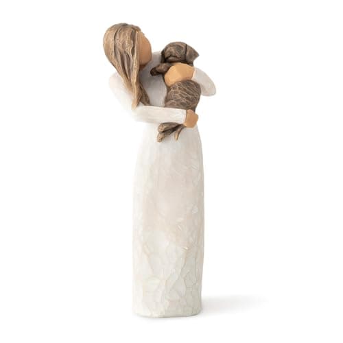 Image of Willow Tree Adorable You (Dark Dog), Sculpted Hand-Painted Figure