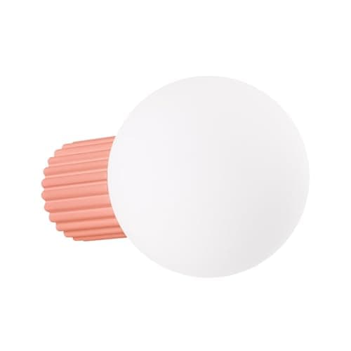Image of SOLLUX lighting Wall Lights LED - Indoor Wall Lamp - Bedroom Living Room Hall - Decorative - Aluminium and Glass - 1-Light - LED Bulb - Apricot Halo