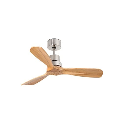 Image of Faro Mini Lantau Matt Nickel, Pine Ceiling Fan with DC Motor 2700K