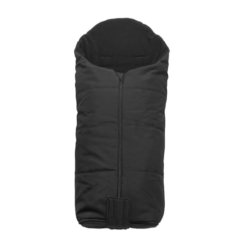 Image of Cuddles Collection Universal Footmuff Fleece Lined Snuggly Cosytoes Footmuff Universal Fitting for Pushchairs Strollers Prams Buggys Baby (Black)