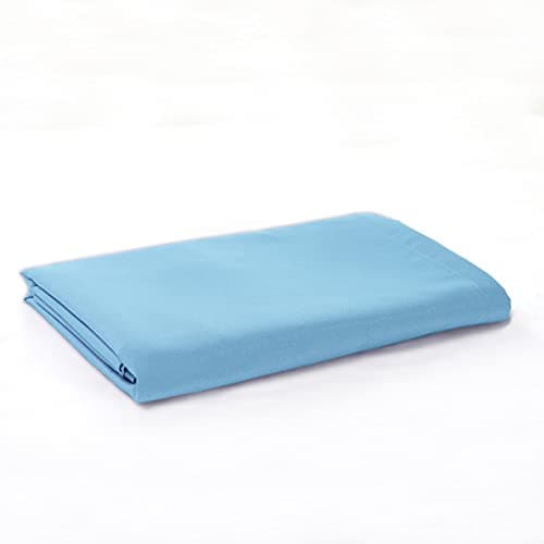 Image of Sonia Moer Super Soft Brushed Microfibre Flat Sheet - Non Iron Breathable Hypoallergenic Top Sheet - Single/Sky Blue