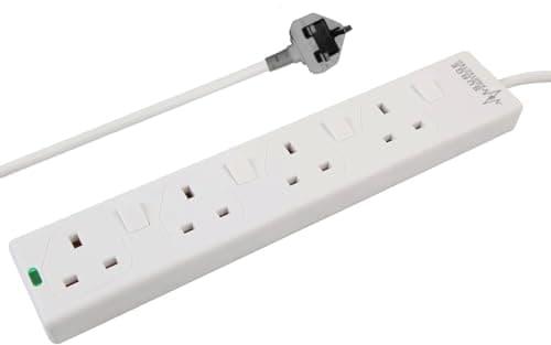 Image of pro elec PL15331pl 3 m Switched Surge Protected Extension Lead - White