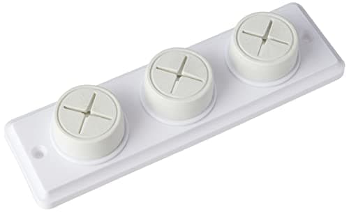 Image of Merriway BH05865 Rubber Push In Triple Towel Cloth Holder Screw Fix - White