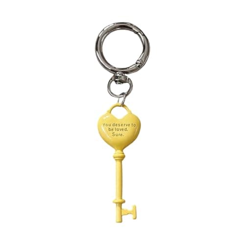 Image of Hangsu Classical Heart Keychain Jewelry Trendy Alloy Keyring Gift Elegant Key Chain for Friend Family Romance Occasions Portable Love Keychain for Bags & Backpacks