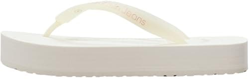 Image of Calvin Klein Jeans Women BEACH SANDAL FLATFORM, Creamy White/Whisper Pink, 39 EU