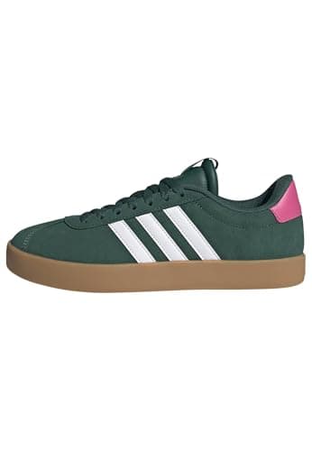Image of adidas Women's VL Court 3.0 Shoes, Collegiate Green/Cloud White/Pulse Magenta, 5 UK