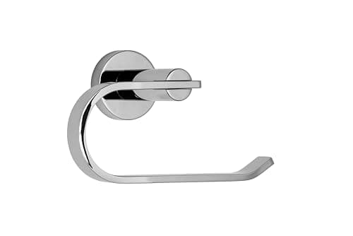 Image of Croydex Metra Toilet Roll Holder - Durable Zinc Alloy, Quality Chrome Finish, Bathroom Storage Solution, Flexi-Fix Accessories, Easy to Fit, Screw or Glue Installation, All Fixings Included