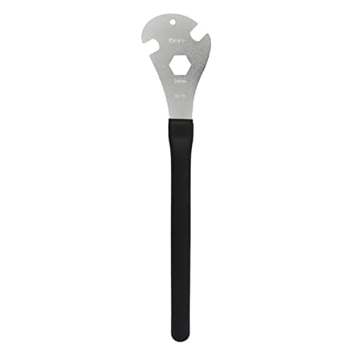 Image of SHPKLO Bike Pedal Wrench 15mm, Extra Long Handle Pedal Removal Spanner, Manganese Steel Bike Pedal Install and Removal Tool with Non - Slip Silicone Grip for Stubborn or Rusted
