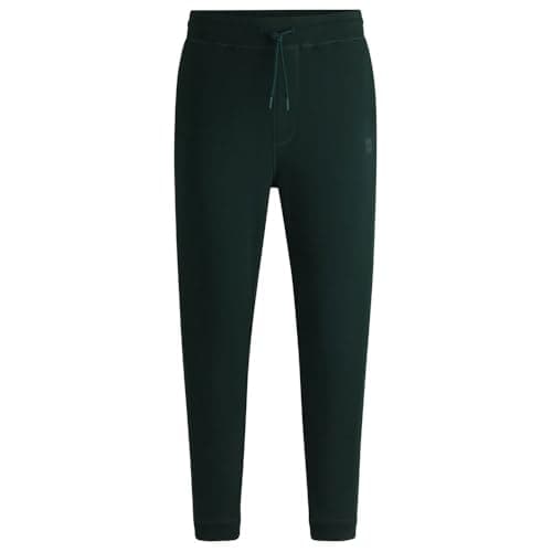 Image of BOSS Mens Sestart Cotton Terry Logo Patch Jogging Bottoms, Open Green350., S