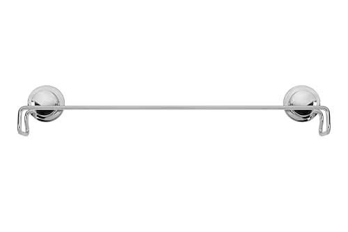 Image of Croydex Stick 'n' Lock Self-Adhesive Chrome Towel Rail Holder, Rust-Free Towel Storage Solution for Bathroom, Sticky Pad Adheres to Most Surfaces, All Fittings Included for Hand Towels and Accessories