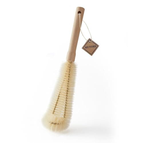 Image of MUTORE Bottle Brush,Wooden Long Handle Bottle Brushes for Cleaning,Bottle Cleaner,Cleaning Brush for Washing Water Bottle,Baby Bottle,Kettle,Vase