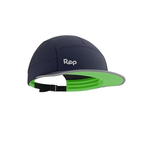Image of RepRun Lightweight Technical Running Cap | Unisex | Blue and Yellow | One Size fits Most
