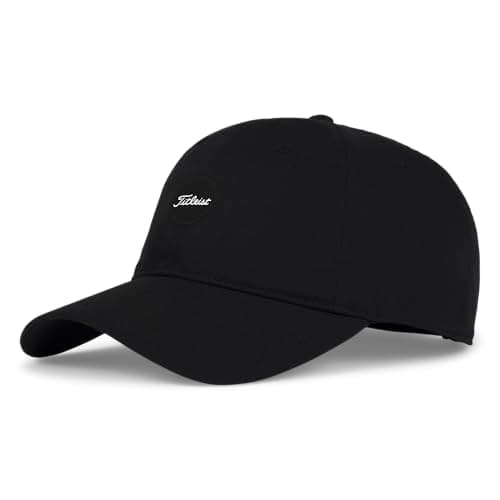 Image of Titleist Montauk Lightweight Golf Cap, Black/White, Adjustable