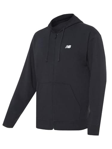 Image of New Balance Men's Sport Essentials Logo French Terry Full Zip Jacket, Black, M