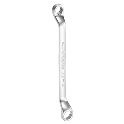 Image of sourcing map Offset Extra Long Box End Wrench 8 x 10 mm Metric 12 Point 75 Degree Offset Double End Box Ratcheting Wrench Carbon Steel Polished Long Spanner Tools