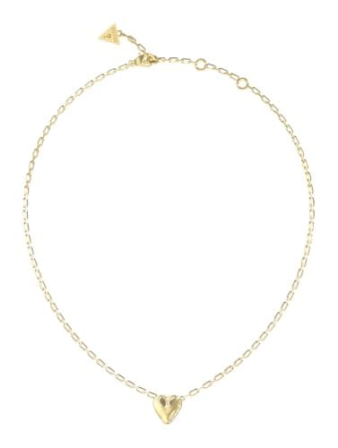 Image of GUESS By Your Side 16-18" Heart Necklace Yellow Gold gold-coloured