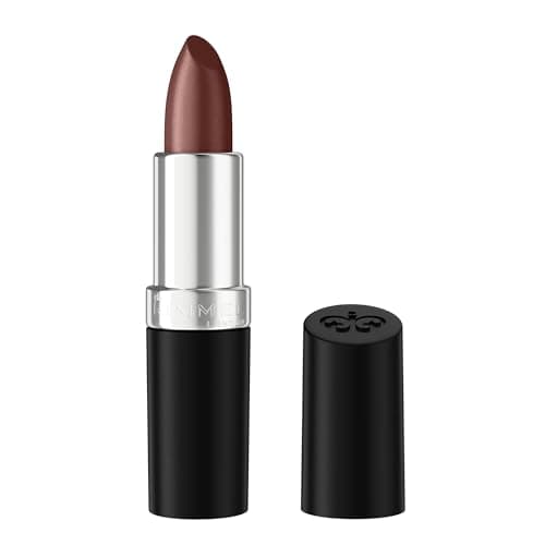 Image of Rimmel Lasting Finish Lipstick 902 Frosted Burgundy, Creamy Satin Finish, Long Lasting 8 HR Wear, Comfortable Formula, Rich Pigment