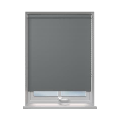 Image of Home In Style 4U Grey Roller blinds Thermal Insulated Blackout Roller blind - Trimmable UV Protection Child Safety Easy Fit Home Office Window Blinds W 60cm x L 165cm