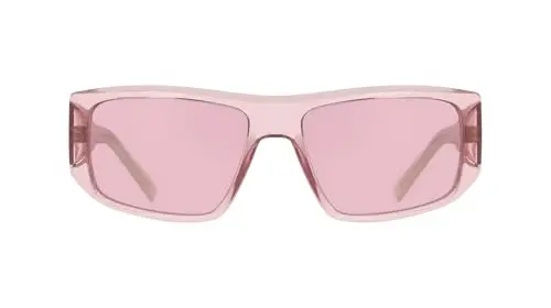 Image of DKNY Women's Sunglasses DK555S - Crystal Rose with Solid Mauve Flash Lens