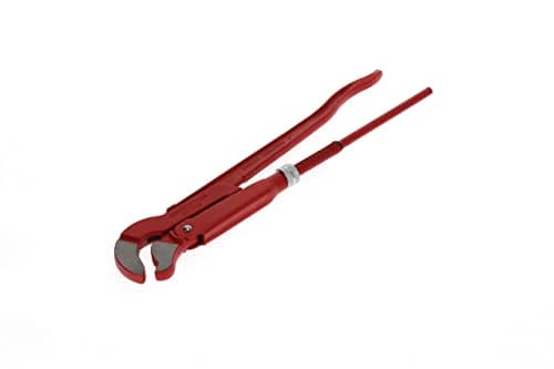 Image of GEDORE red 45° Angled elbow pipe wrench, Clamping width 67 mm/2", S-jaw, Solidly built, Offset teeth, R27140020