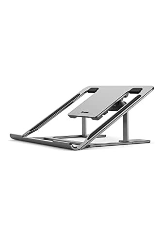Image of ALOGIC Metro Adjustable & Portable Laptop riser, constructed aluminium alloy & silicon grip, six adjustable angles, fits the latest MacBook, surface, and other laptop devices