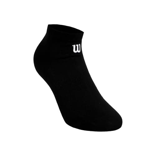Image of Wilson ***U Ankle Tab Socks Black Unisex Tennis Socks Black L