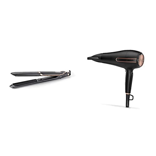 Image of BaByliss Smooth Pro 235 Straightener, Black & Super Power 2400 Hair Dryer, Black