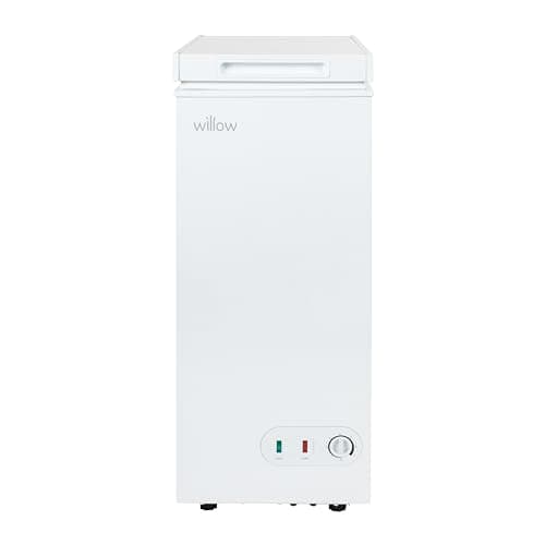 Image of Willow WCF60W Freestanding 51L Chest Freezer with Removable Storage Basket, Suitable for Outbuildings and Garages, 2 Years Warranty - White