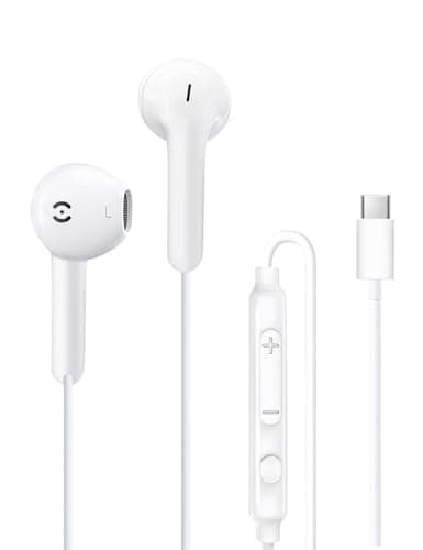 Image of MAS CARNEY USB C Earphones Wired TH9, in-Ear Type C Headphones with Mic, USBC Earbuds Compatible with Apple iPhone 15/16/17/18 Pro, ipad Pro, Samsung Galaxy S22/S24/A16/A56, Oppo, Vivo, Mi, Pixel