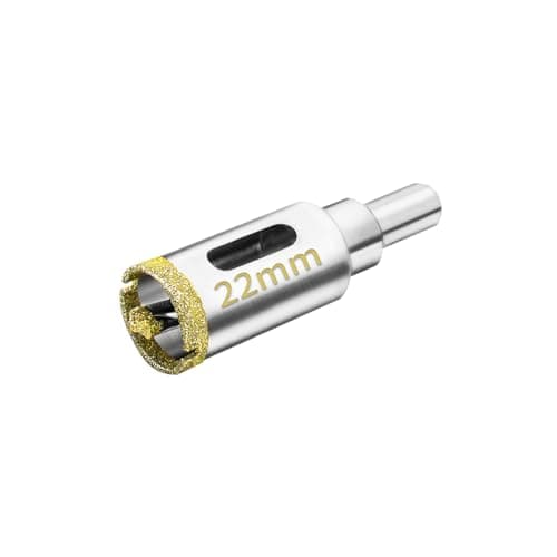 Image of Meccion Diamond Hole Saw with Pilot Center Drill Bit 22mm Diamond Core Hole Cutter for Tile, Porcelain, Glass, Marble, Ceramic