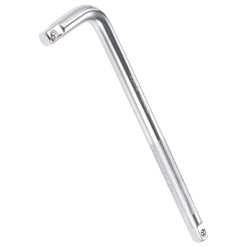 Image of TA-VIGOR 1/2" Drive L Shape Extension Bar Wrench, 9.84 Inch Socket Breaker Bar Tool, CR-V Chrome Vanadium Steel with Secure Spring Ball, Long Handle for Tight Spots, DIY and Auto Repair