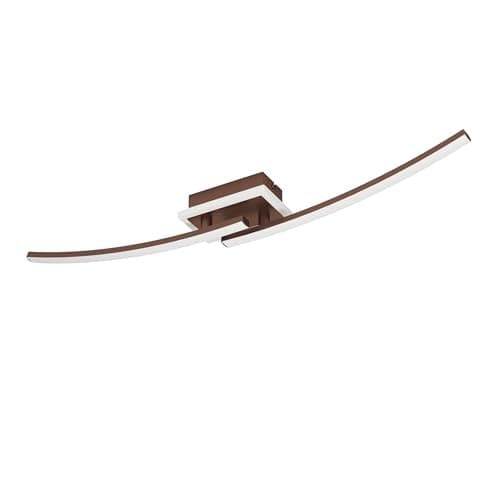 Image of Eglo LED Ceiling Light Fitting Lungolago, Office and Kitchen Lighting, Kitchen lamp Made of Metal and Plastic in Bronze and White, Neutral White, 74 cm