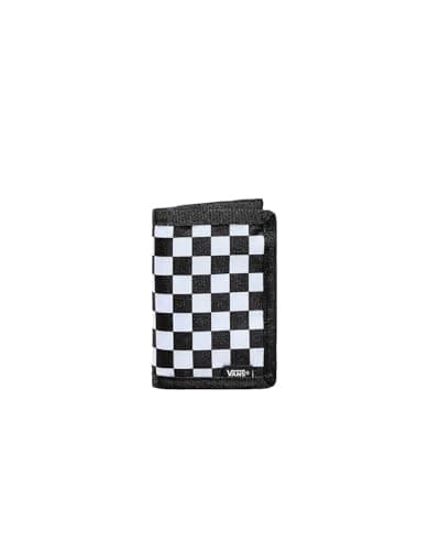 Image of Vans Men's Slipped Tri-Fold Wallet, Black-White Check, One Size