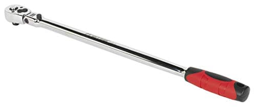 Image of Sealey Ak6697 Ratchet Wrench Flexi-Head Extra-Long 455Mm 3/8Sq Drive
