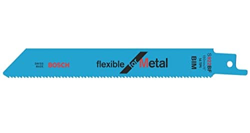 Image of Bosch 5X Reciprocating Saw Blade S 922 BF 'Flexible for Metal' (Metal, Pipes, Steel, Length 150 mm, Accessories Reciprocating Saws)